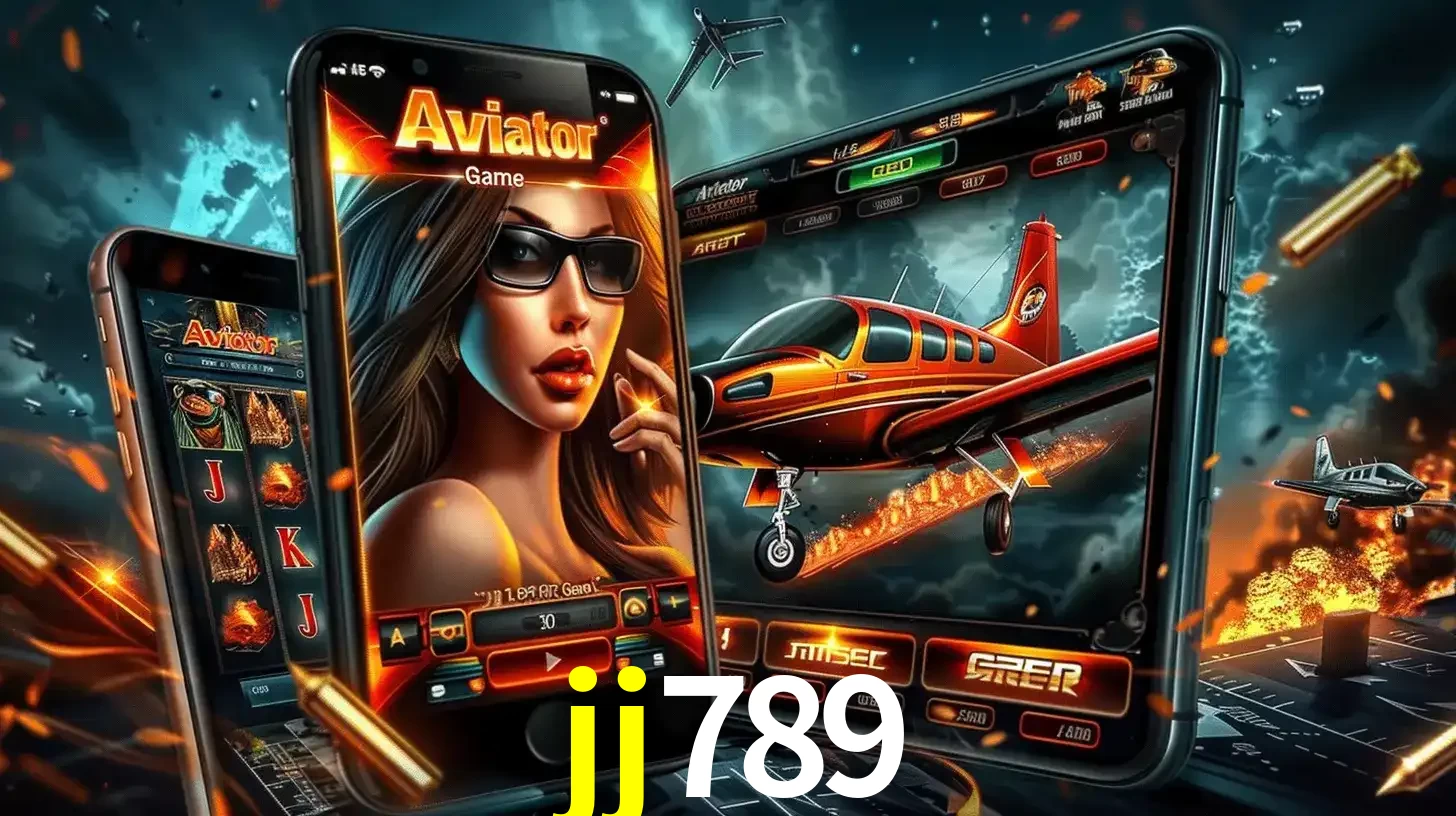 O popular jogo de apostas Aviator exibido em vários celulares e tablets, mostrando a interface emocionante e a ação de voo disponíveis para jogar agora no jj789.