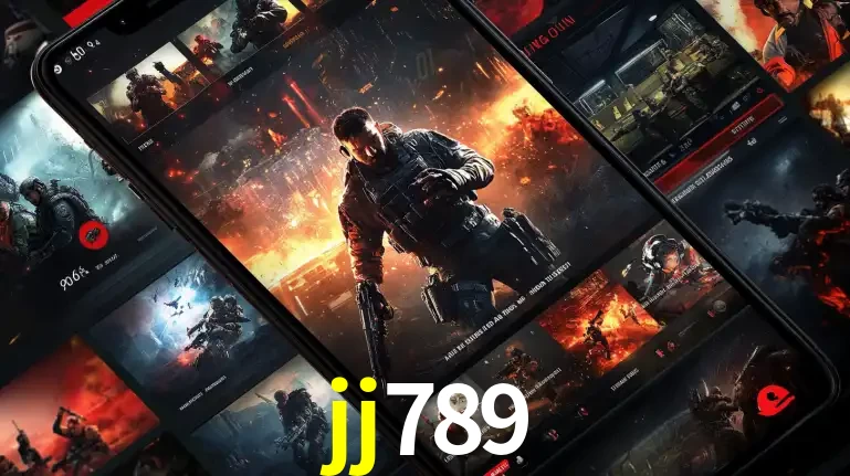 Tela de um celular exibindo uma galeria de jogos de tiro com temática militar, mostrando a variedade de e-sports disponíveis para apostas na plataforma de entretenimento jj789.