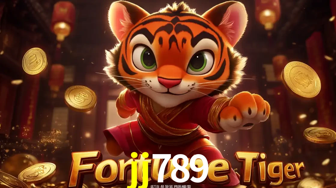 O carismático mascote do jogo de slot Fortune Tiger, um tigre fofo em pose de artes marciais, pronto para trazer sorte e multiplicadores de ganhos no cassino online jj789.